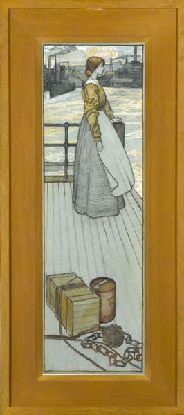 Katie-Blackmore: Waiting-for-the-Dartmouth-Ferry,-circa-1910