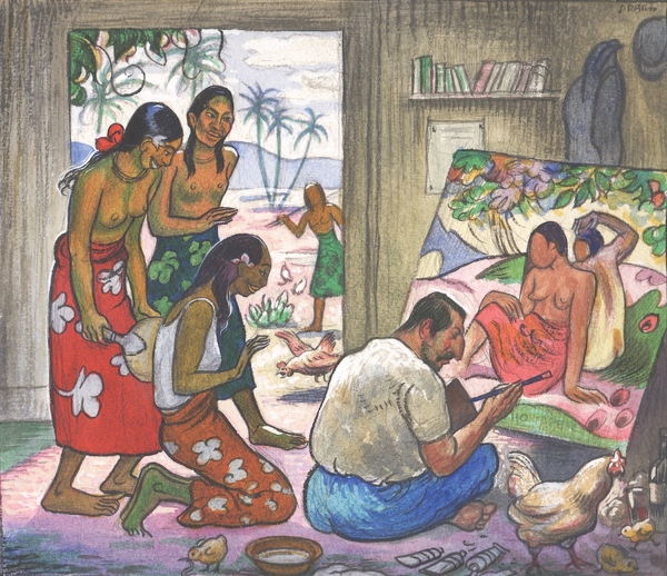 Artist Douglas Percy Bliss (1900-1984): Paul Gauguin in his Polynesian Paradise