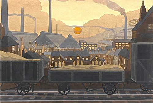John-Edgar-Platt: Sunset-in-the-Black-Country,-late-1920s