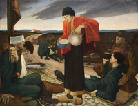 Artist English School: The Good Samaritan, c. 1920