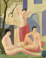 Artist Clement Cowles: Four nudes, circa 1925